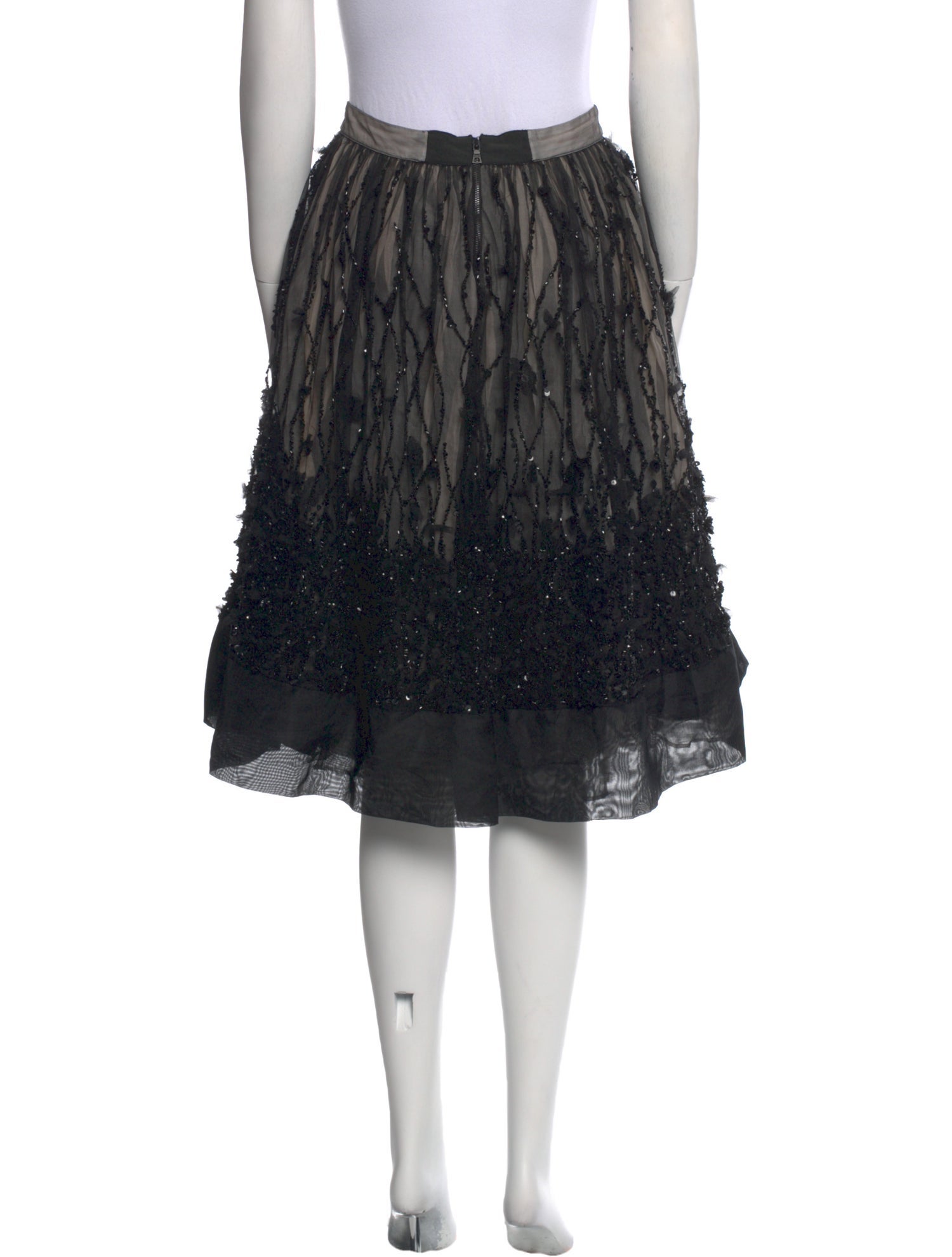 Alice + Olivia Sequin Embellishments Knee-Length Skirt